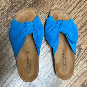 WORN ONCE! Jeffrey Campbell Suede Bow Sandals